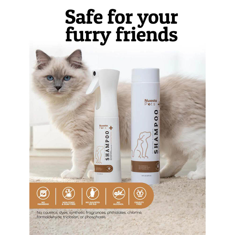 Hypoallergenic Waterless Spray Shampoo for Dogs & Cats