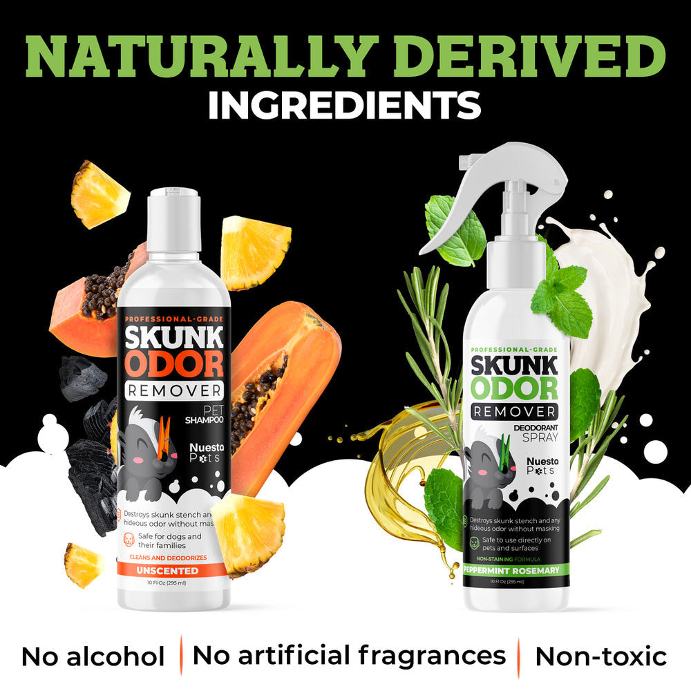 Skunk Odor Remover Shampoo & Spray Duo