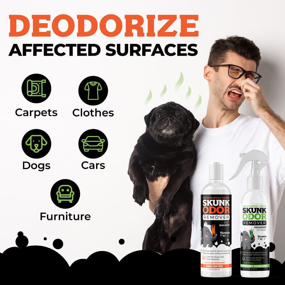 Skunk Odor Remover Shampoo & Spray Duo
