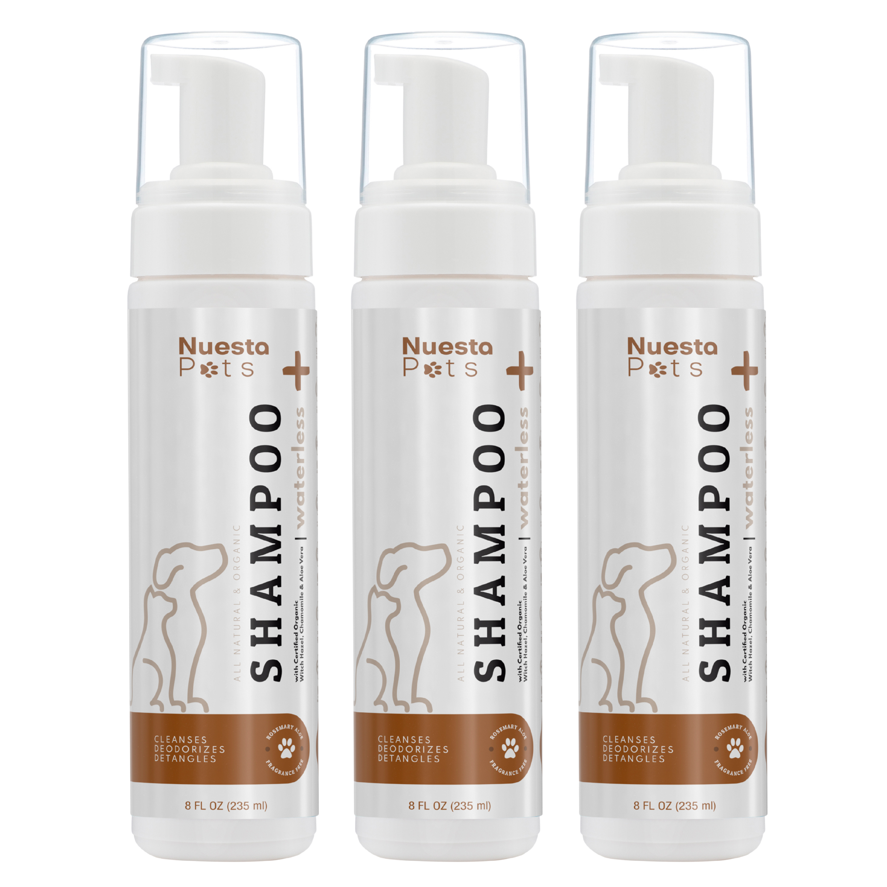 Hypoallergenic Waterless Oat Shampoo for Pets